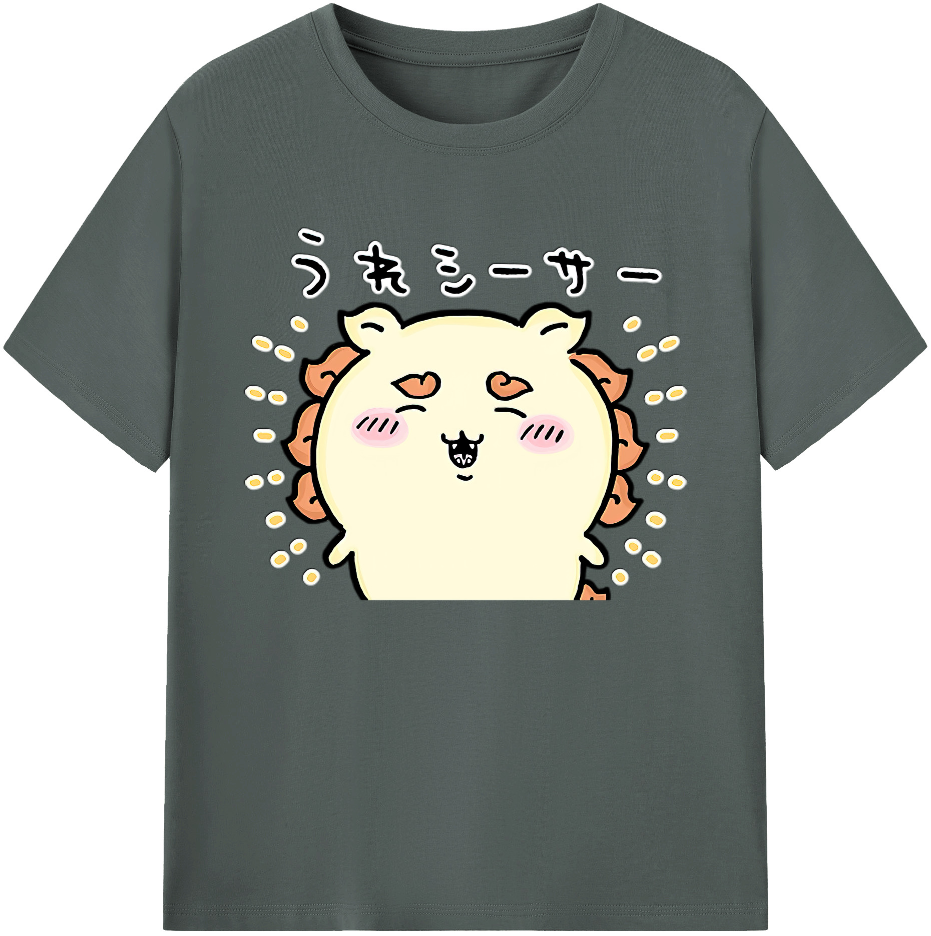 （画像用） ちいかわ シーサー Chii-kawa Shisa 綿100％ メンズ半袖Tシャツ｜肌触りやわらか＆通気性